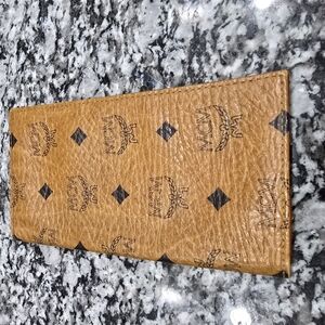 EUC MCM Cognac Visetos Leather Wallet